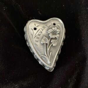 Pewter Heart Shaped Pendant-Trinket Box